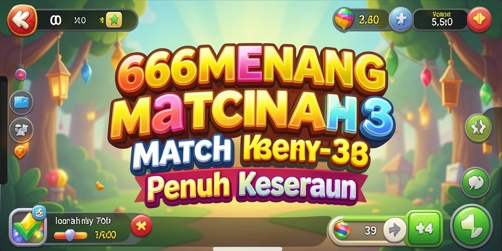 Screenshot gameplay 666MENANG yang menunjukkan aksi mencocokkan batu permata.