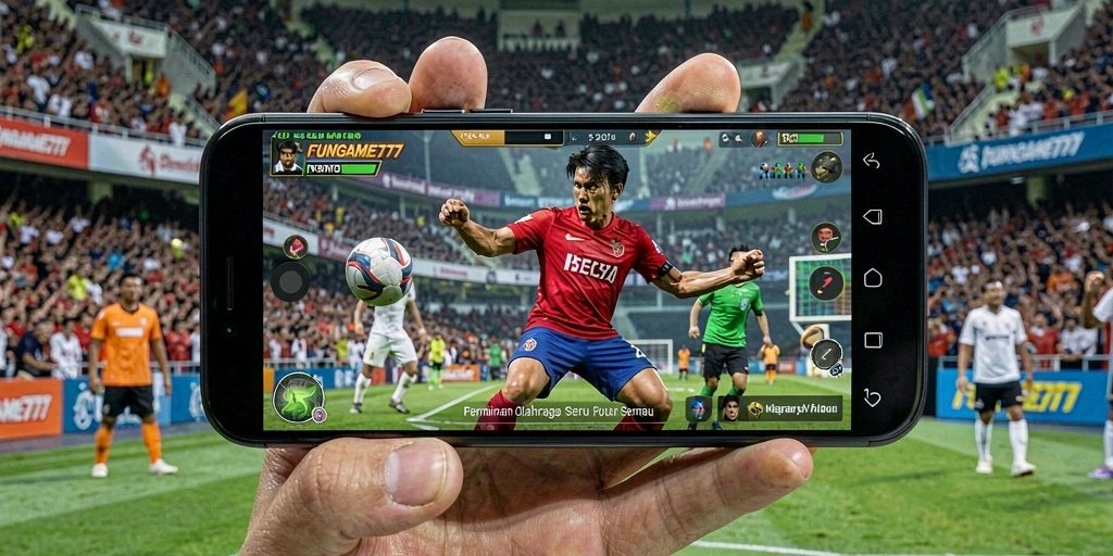 Tampilan gameplay FUNGame777 yang memukau di arena olahraga.