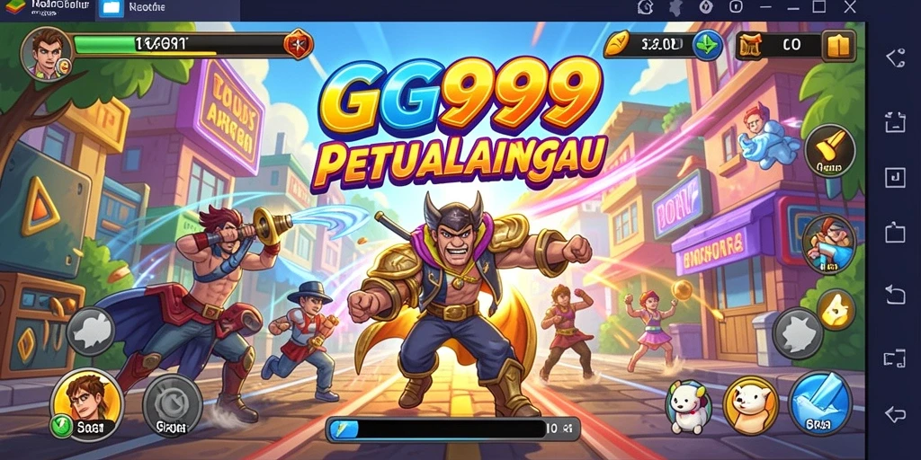 Tangkapan layar menunjukkan gameplay arcade yang seru dan dinamis.