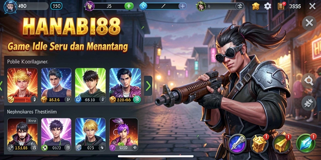 Screenshot utama HANABI88 menampilkan gameplay Idle yang mengasyikkan dan interaktif.