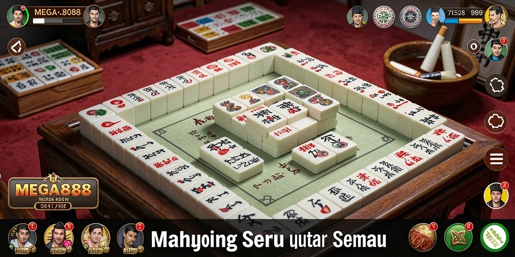 Tampilan grafis yang menarik dari gameplay MEGA888 Mahjong.