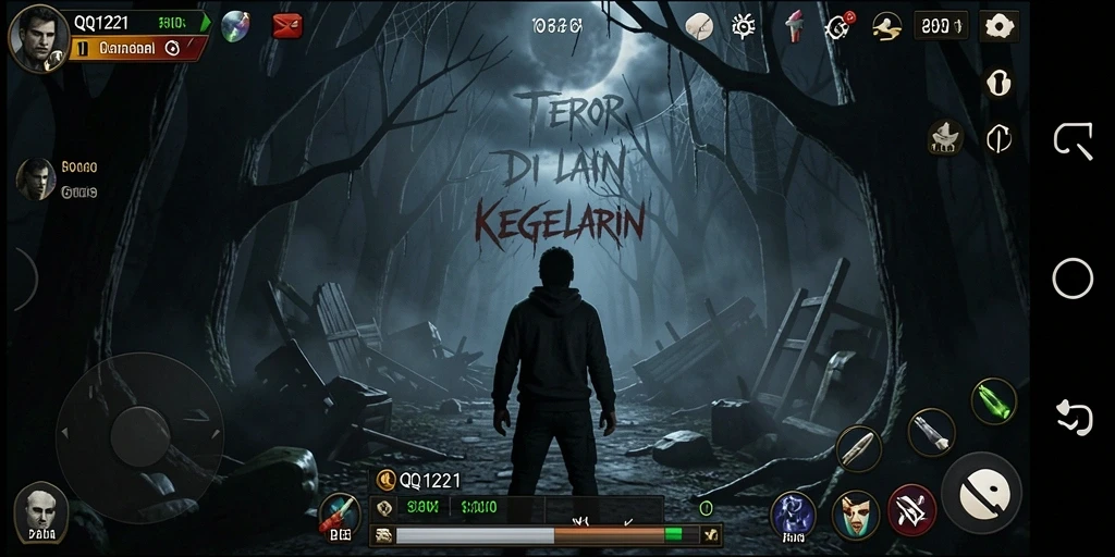 Tangkapan layar menampilkan suasana mencekam saat bermain QQ1221.