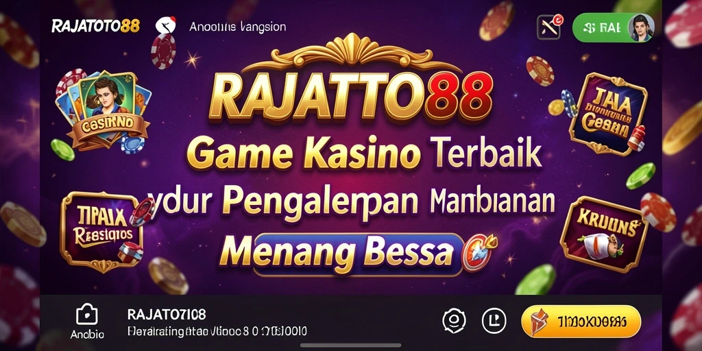 Tampilan menarik game Kasino RAJATOTO88 dengan berbagai permainan.