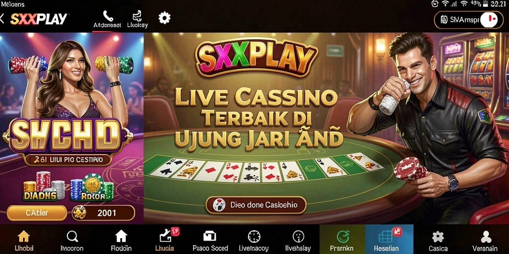 Gameplay mendebarkan dengan dealer langsung di SXXPLAY.